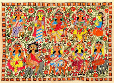 indian-folk-art-tribal-art-paintings-styles-Madhubani-Art